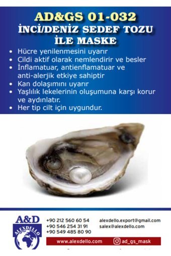 Alexdello İnci - Deniz Tozlu Nemlendiricili Toz Yüz Maskesi 350 gr