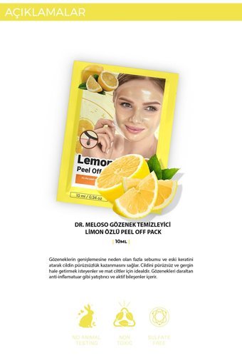 Dr. Meloso Total Solutions Nemlendiricili Kağıt Yüz Maskesi 20 Adet