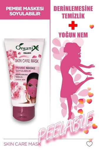 Organix Peelable Pembe Nemlendiricili Soyulabilir Krem Yüz Maskesi 150 ml