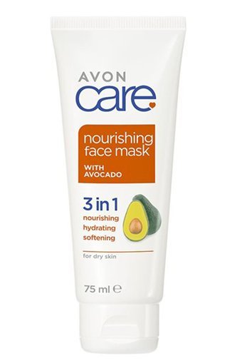 Avon Care Kuru Ciltler Için 3'Ü 1 Arada Avokado Özlü Nemlendiricili Krem Yüz Maskesi 75 ml