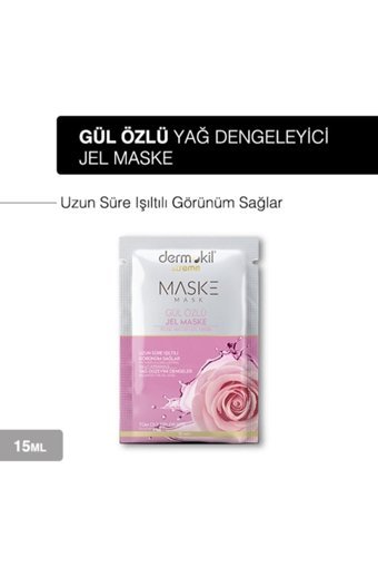 Dermokil Gül Özlü Aloe Veralı Nemlendiricili Jel Yüz Maskesi 15 ml