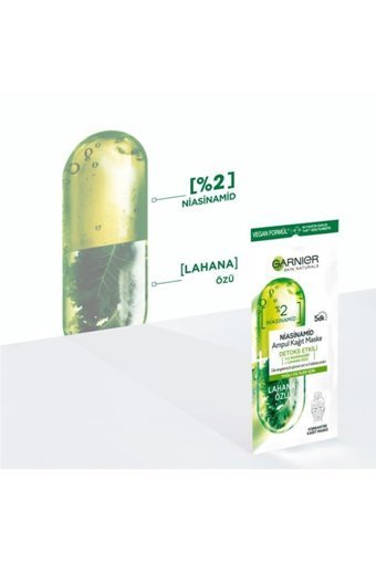 Garnier 3'ü 1 Arada Seti Nemlendiricili Kağıt Yüz Maskesi 9 Adet