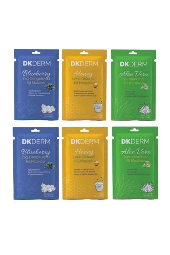 Dkderm Blueberry-honey Killi Aloe Veralı Nemlendiricili Kağıt Yüz Maskesi 6x15 ml