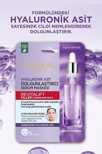L'Oreal Paris Yaşlana Karşıtı Nemlendiricili Jel Yüz Maskesi 3 Adet