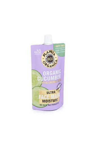 Planeta Organica Organik Salatalık Ve Hyaluronik Asit Nemlendiricili Krem Yüz Maskesi 100 ml