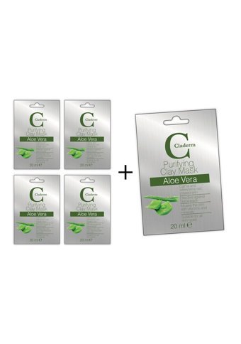 Claderm 5'li Avantaj Paketi Killi Aloe Veralı Krem Yüz Maskesi 5x20 ml