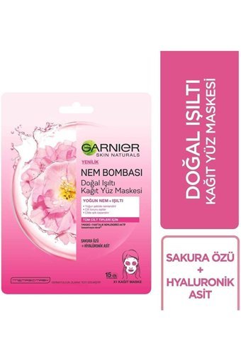 Garnier Işıltı Verici Nemlendiricili Kağıt Yüz Maskesi