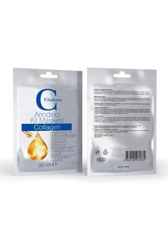 Claderm Collagen Killi Nemlendiricili Kağıt Yüz Maskesi 20 ml