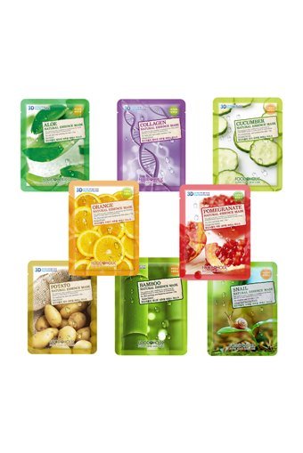 Foodaholıc 3D Kore Nemlendiricili Kağıt Yüz Maskesi 8 Adet