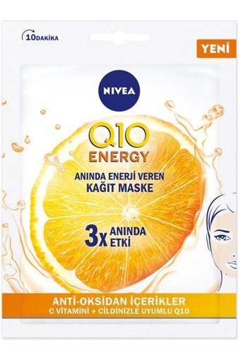 Nivea Face Q10 Energy Nemlendiricili Soyulabilir Kağıt Yüz Maskesi 28 gr