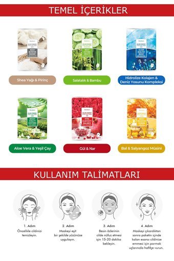 Deoproce Color Synergy Nemlendiricili Kağıt Yüz Maskesi 20 ml