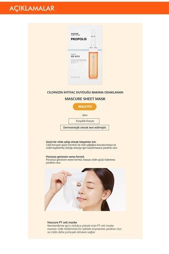 Missha Mascure Nutrition Nemlendiricili Soyulabilir Kağıt Yüz Maskesi