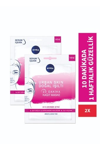 Nivea Urban Skin Nemlendiricili Soyulabilir Kağıt Yüz Maskesi 2 Adet