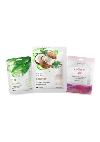 Jkosmec Green Tea-Coconut-Solution Collagen Nemlendiricili Soyulabilir Kağıt Yüz Maskesi