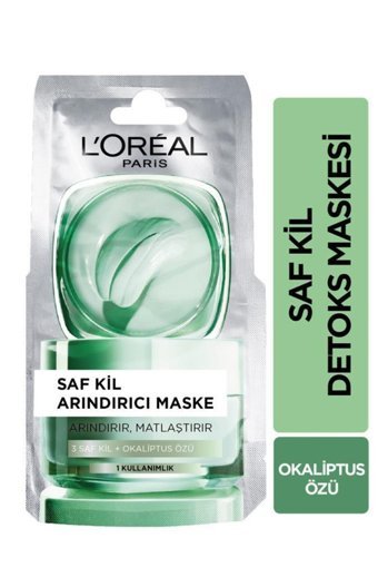 L'Oreal Paris Saf Kil Arındırıcı Killi Soyulabilir Jel Yüz Maskesi 3x6 ml