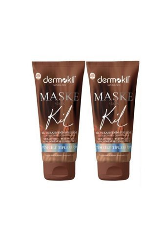 Dermokil Sıkılaştırıcı Genç Görünüm Kahve İçerikli Killi Krem Yüz Maskesi 2x75 ml