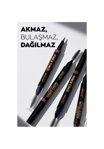 Avon Power Stay Çift Taraflı Fırçalı İnce Uçlu Suya Dayanıklı Kaş Kalemi Kahverengi