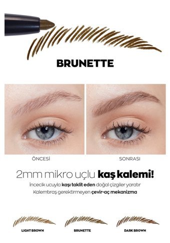 Avon Brunette Micro Fine Asansörlü Mikro Suya Dayanıklı Kaş Kalemi Kahverengi