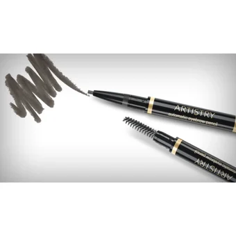 Artistry No:02 Asansörlü Çift Taraflı Fırçalı İnce Uçlu Suya Dayanıklı Kaş Kalemi Siyah