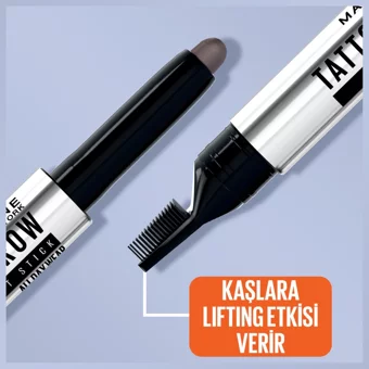 Maybelline New York Tattoo Brow Lift Stick 01 Blonde Asansörlü Çift Taraflı Fırçalı Kalın Uçlu Kaş Kalemi Sedefli Kahve