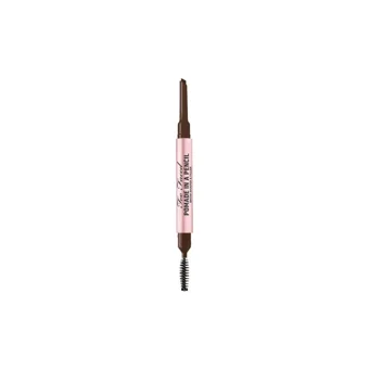 Too Faced Taupe Asansörlü Çift Taraflı Fırçalı İnce Uçlu Suya Dayanıklı Kaş Kalemi Koyu Kahverengi