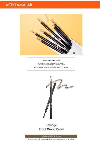 Missha Smudge Proof Wood Çift Taraflı Fırçalı Kalın Uçlu Suya Dayanıklı Kaş Kalemi Kahverengi