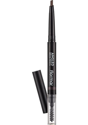 Flormar Angled Brow Asansörlü Çift Taraflı Fırçalı İnce Uçlu Suya Dayanıklı Kaş Kalemi Kahverengi