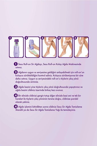 Sesu 1+1 Roll-On Ağda Makinesi + Kömürlü Kartuş Ağda