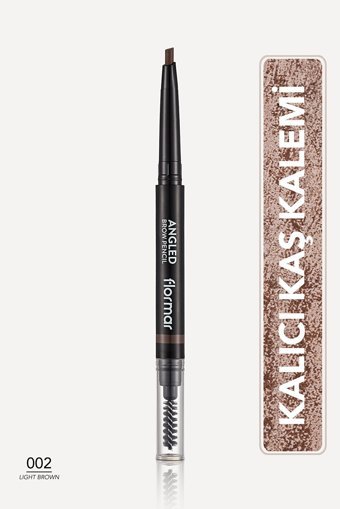 Flormar Angled Asansörlü Çift Taraflı Fırçalı İnce Uçlu Suya Dayanıklı Kaş Kalemi Açık Kahverengi