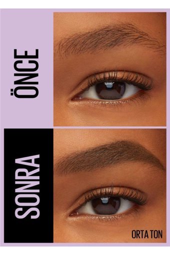 Maybelline New York No:02 Asansörlü Çift Taraflı Kalın Uçlu Kaş Kalemi Kahverengi