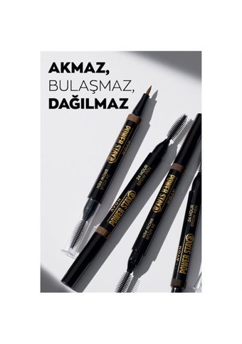 Avon Power Stay Çift Taraflı Fırçalı İnce Uçlu Suya Dayanıklı Kaş Kalemi Koyu Kahverengi