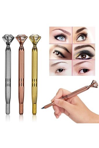Elea Taşlı Microblading Kalın Uçlu Suya Dayanıklı Kaş Kalemi Sarı
