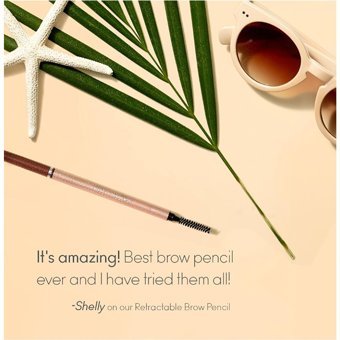 Jane Iredale Retractable Brow Asansörlü Çift Taraflı Fırçalı İnce Uçlu Suya Dayanıklı Kaş Kalemi Kahverengi