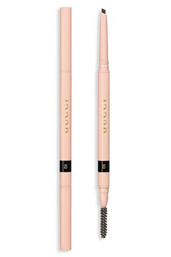 Gucci Stylo A Sourcıls Asansörlü Çift Taraflı Fırçalı İnce Uçlu Suya Dayanıklı Kaş Kalemi Gri