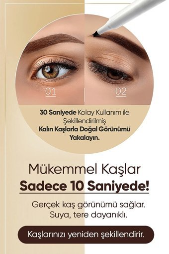 Rowenarose İpli Mikro Suya Dayanıklı Kaş Kalemi Siyah