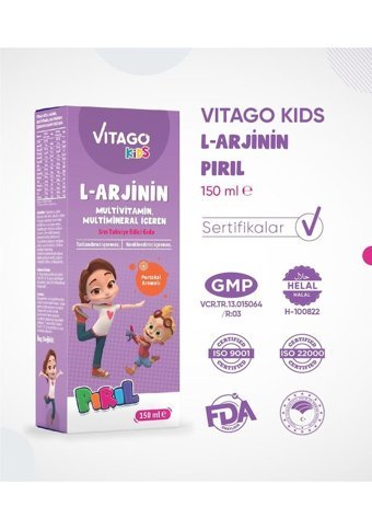 Vitago Multivitamin Portakallı Çocuk Vitamin 2x150 ml
