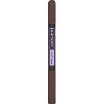 Maybelline Satin Duo No:03 Asansörlü Çift Taraflı Fırçalı İnce Uçlu Suya Dayanıklı Kaş Kalemi Koyu Kahverengi