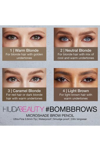 Huda Beauty Bombbrows Microshade Brow Asansörlü Çift Taraflı Fırçalı İnce Uçlu Suya Dayanıklı Kaş Kalemi Kahverengi