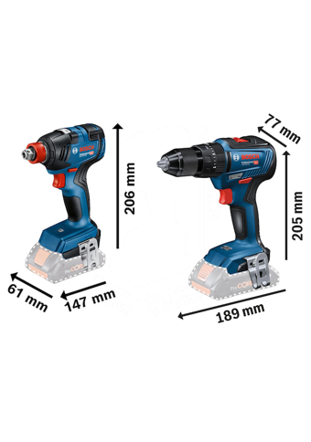 Bosch GDX-GSR-GBA-GAL 18 V 2.0 Ah Akülü Vidalama Makinesi