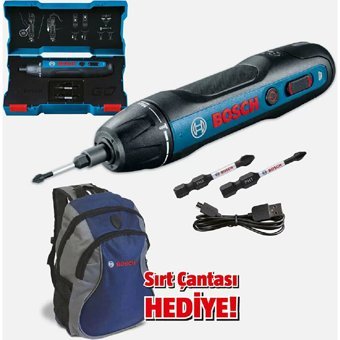 Bosch GO 3.6 V 1.5 Ah Kömürsüz Akülü Vidalama Makinesi + 2 Parça Aksesuarlı Çanta Hediyeli