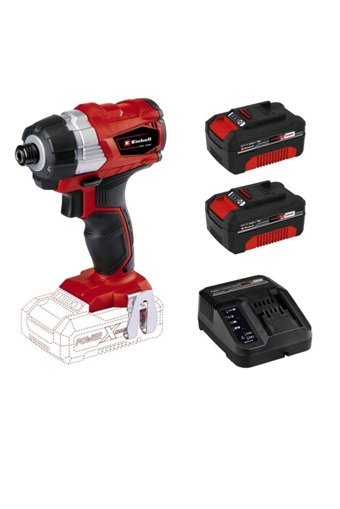 Einhel TE-CI Kömürsüz Darbeli Akülü Vidalama Makinesi + TC-JS 18 Lİ Dekupaj + Axxio Avuç Taşlama + 2 x 2.5-4.0 Akülü Usta Seti