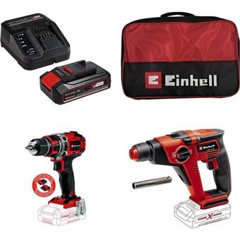 Einhel TE-CD 18 V 2.5 Ah Kömürsüz Darbeli Akülü Vidalama Makinesi + Starter Kit ve Bez Çanta