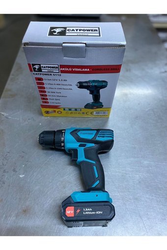 Cat Power 5112 12 V 1.3 Ah Kömürsüz Çift Akülü Vidalama Makinesi