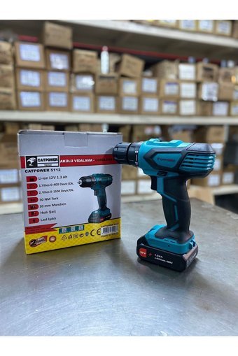 Cat Power 5112 12 V 1.3 Ah Kömürsüz Çift Akülü Vidalama Makinesi