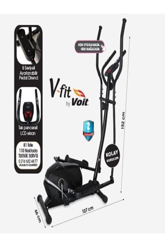 Oman Oman V-Fit Manuel Koltuklu Mekanik Dikey Kondisyon Bisikleti Siyah
