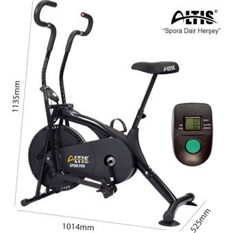 Altis Mk 220X 80 kg Kapasiteli Koltuklu Manyetik Dikey Kondisyon Bisikleti Siyah