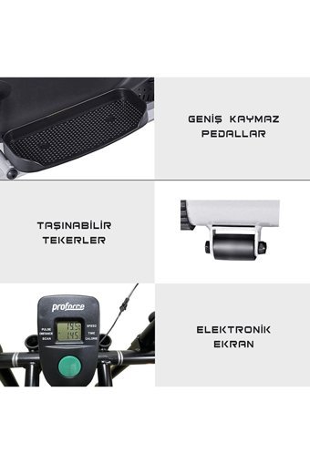 Proforce Manuel Mekanik Dikey Kondisyon Bisikleti Siyah