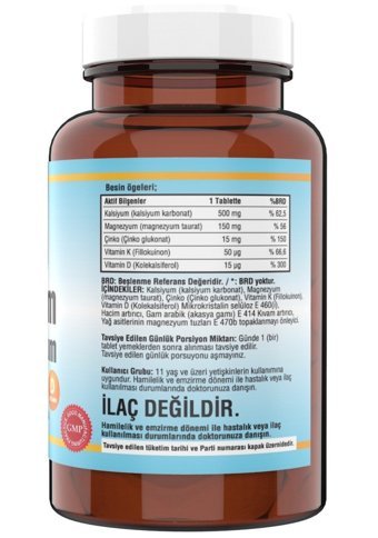 Ncs D&K Kalsiyum Yetişkin Mineral 2x120 Adet