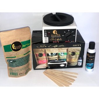 Ege Sir Profesyonel 1+1 Boncuk Ağda Makinesi + 4xBoncuk Ağda + Spatula + Temizleme Yağı