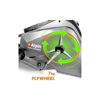 Alpin Mont Blanc X-180 120 kg Kapasiteli Manyetik Dikey Kondisyon Bisikleti Gri